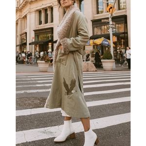 Spell Gypsy Eagleback Overcoat Jacket Khaki S/M